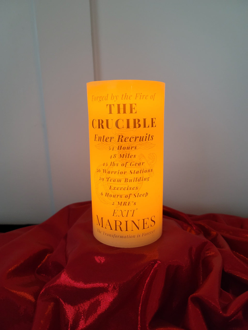 LED Crucible Candle for Lantern | USMC Bootcamp Gift | Veteran-Made