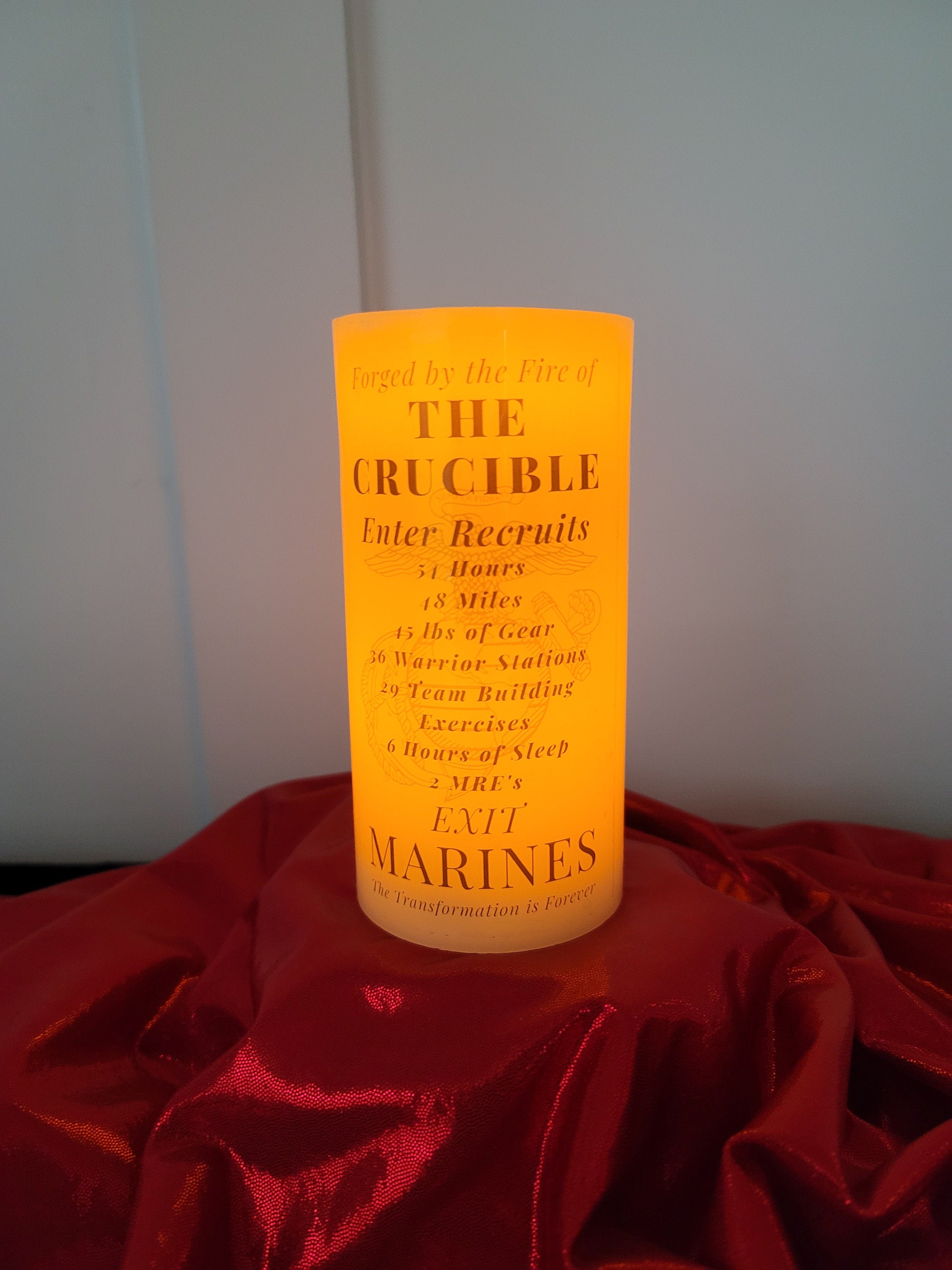 LED Crucible Candle for Lantern | USMC Bootcamp Gift | Veteran-Made