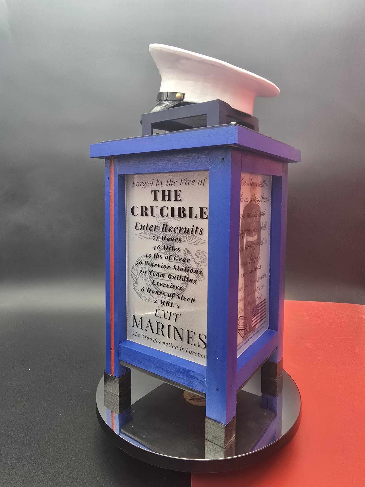Dress Blues USMC Crucible Lantern | Bootcamp Keepsake