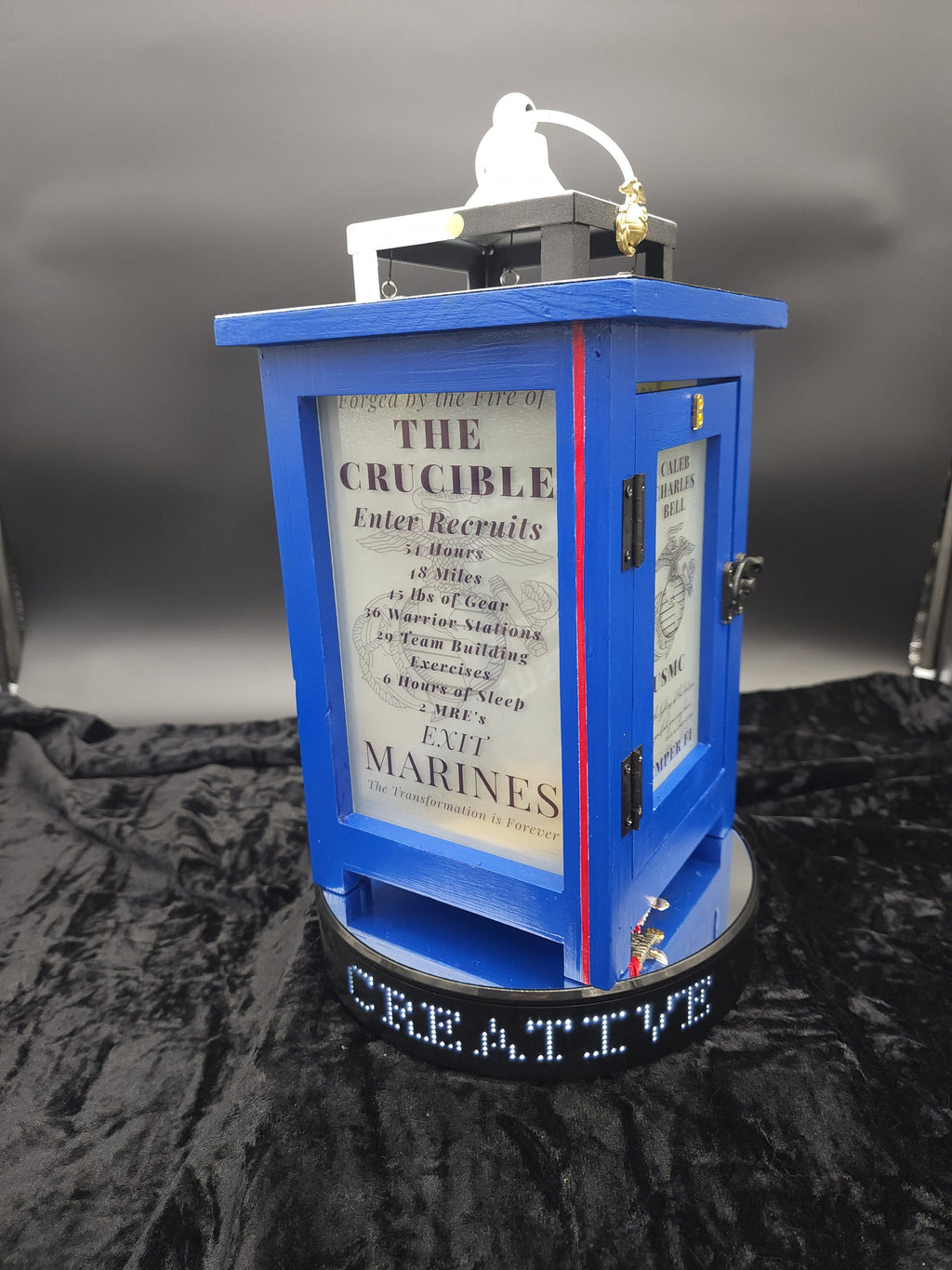 Dress Blues USMC Crucible Lantern | Bootcamp Keepsake