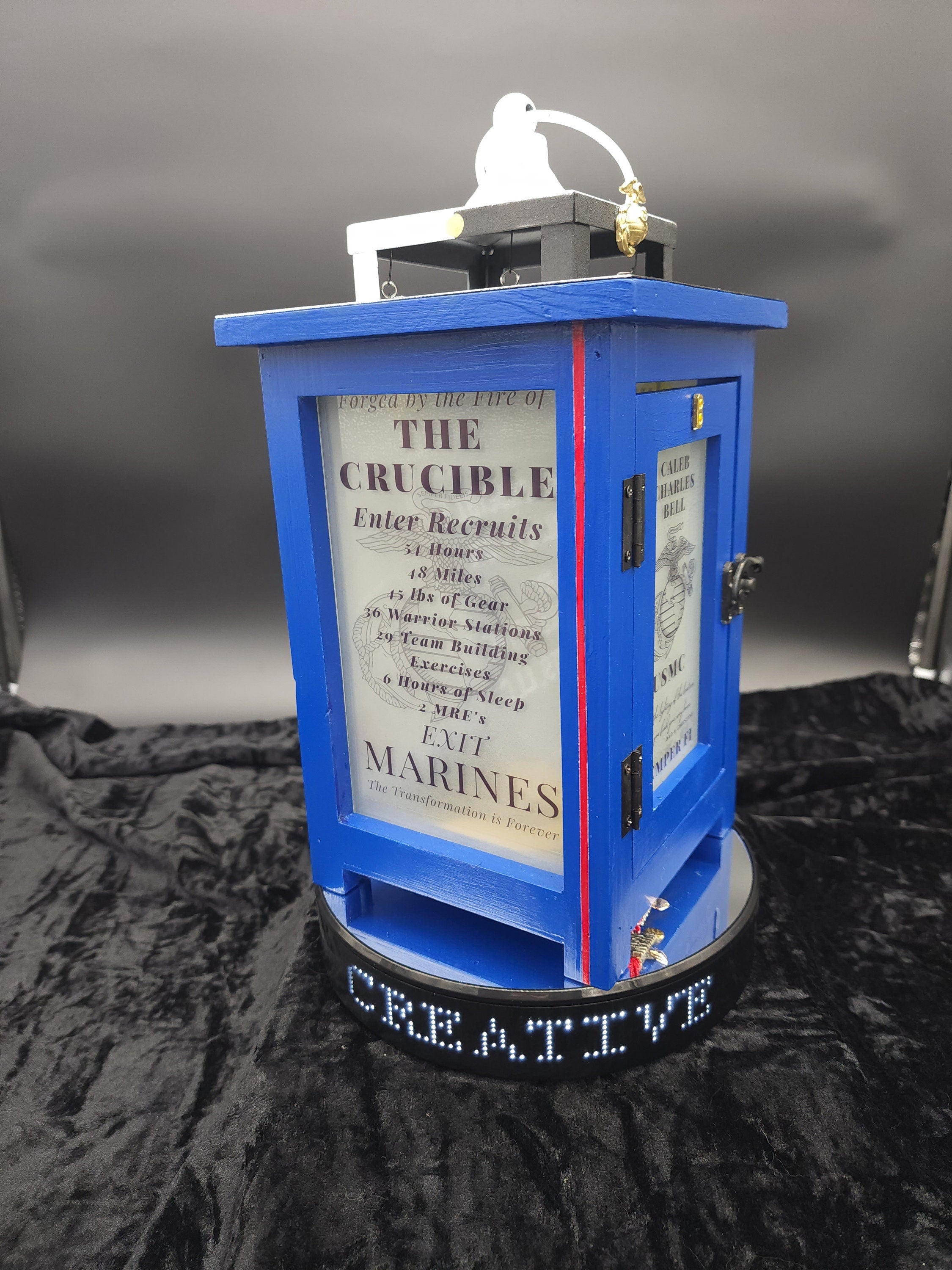 Dress Blues USMC Crucible Lantern | Bootcamp Keepsake