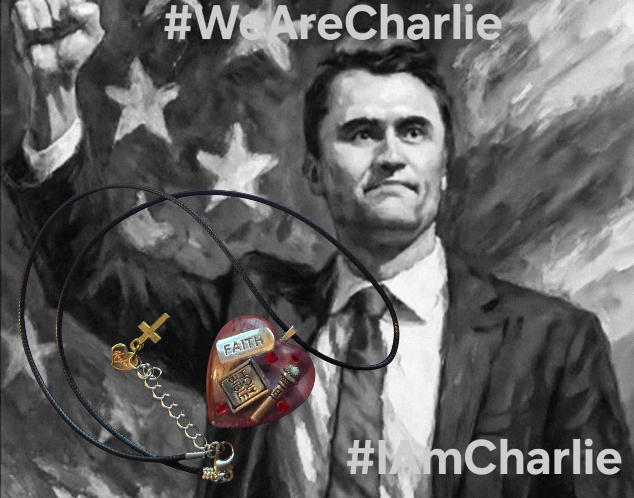 Charlie Kirk Faith Pendant | Handcrafted Christian Jewelry with Cross Charm