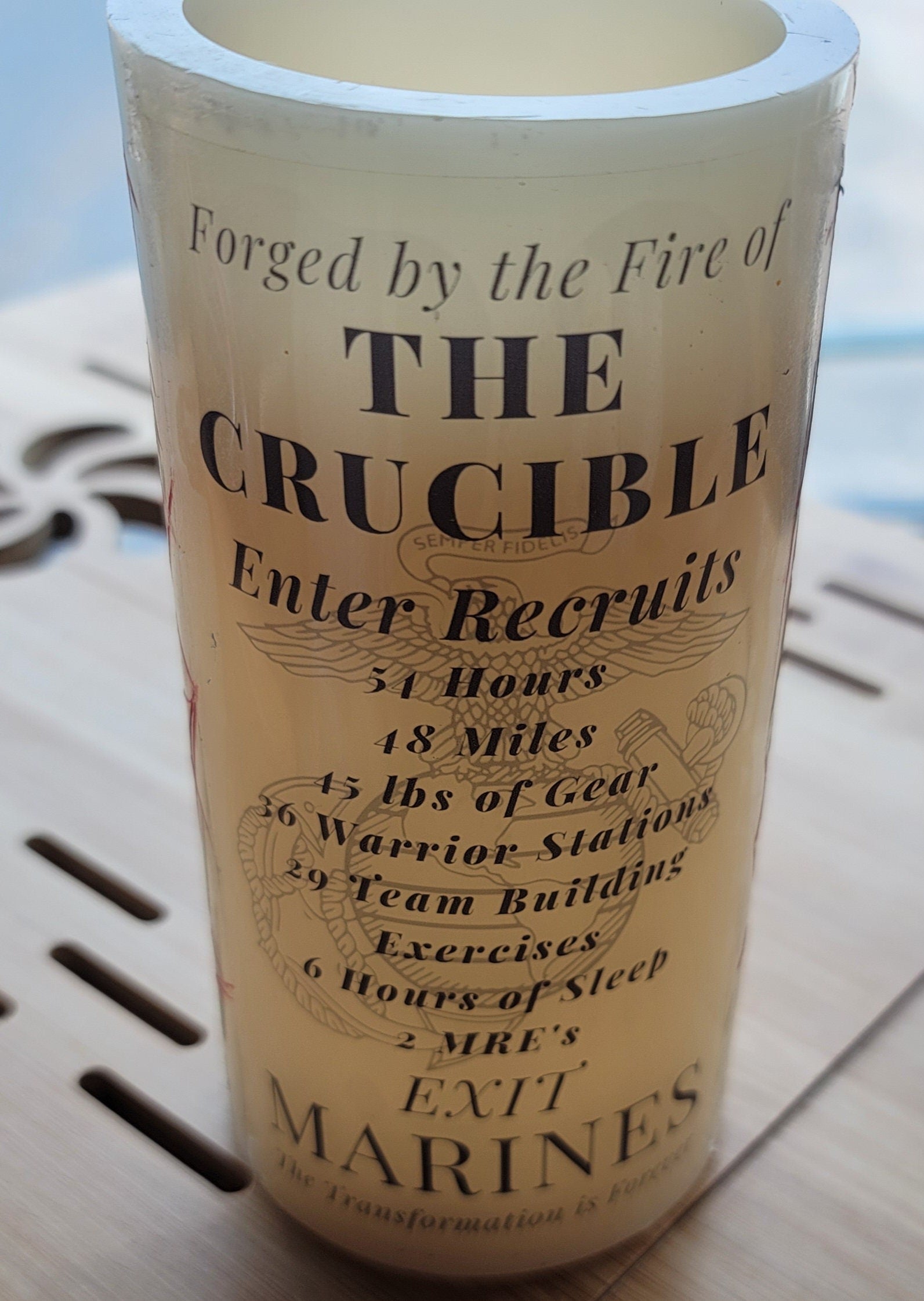 LED Crucible Candle for Lantern | USMC Bootcamp Gift | Veteran-Made