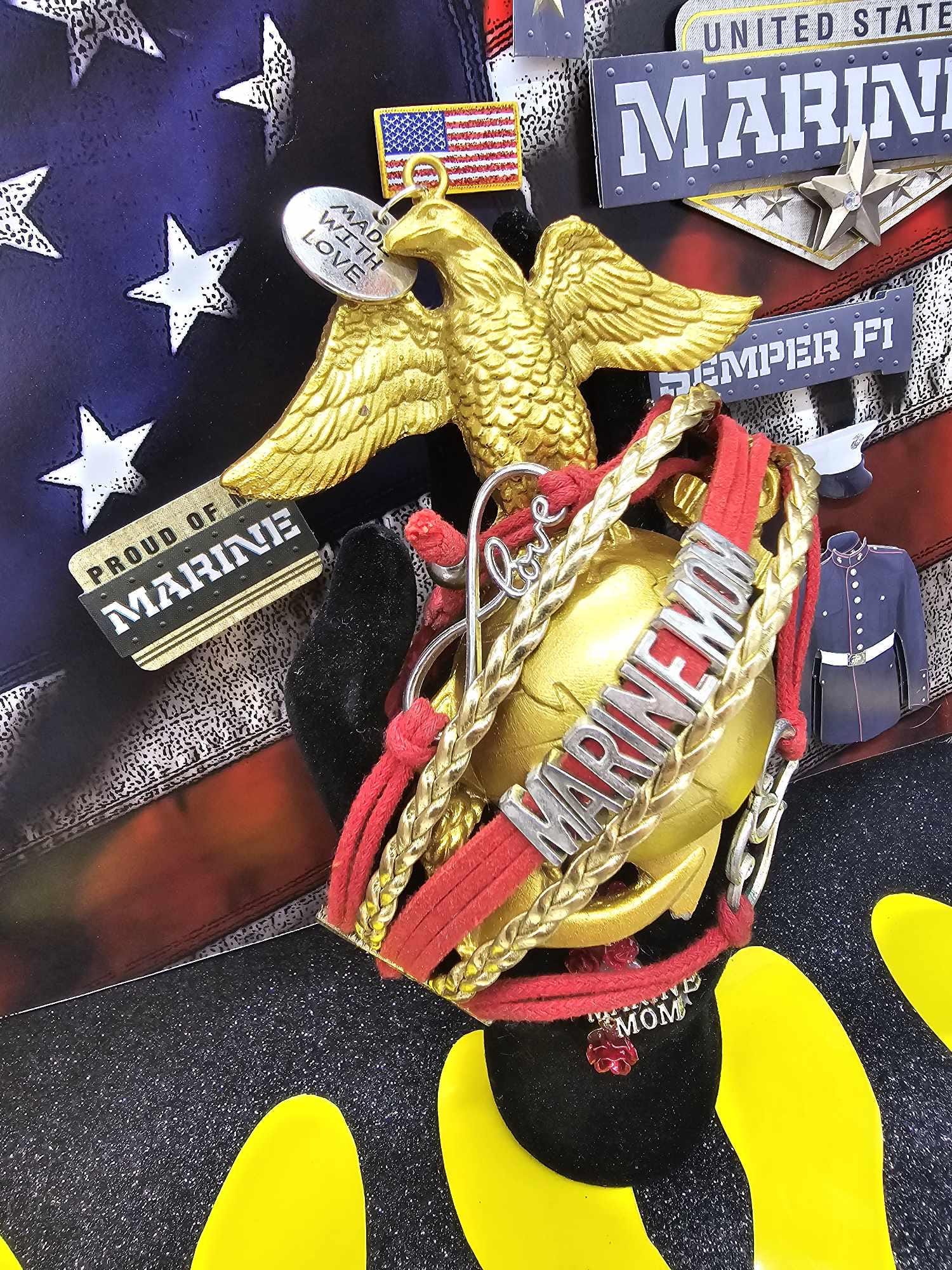 Marine Mom Bracelet | Handcrafted for Bootcamp Graduation | USMC Jewelry