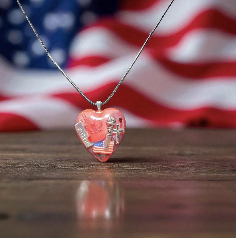 Charlie Kirk Faith Pendant | Handcrafted Christian Jewelry with Cross Charm