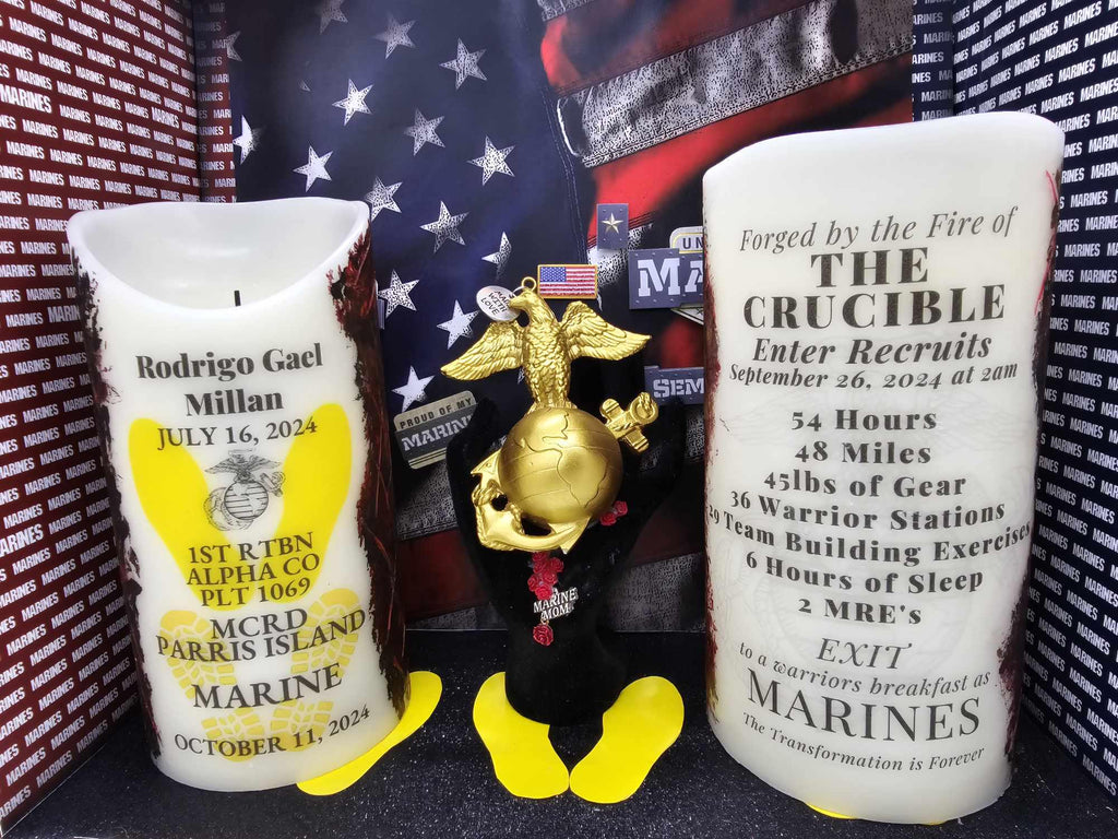 LED Crucible Candle for Lantern | USMC Bootcamp Gift | Veteran-Made