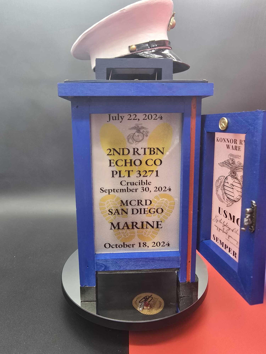 Dress Blues USMC Crucible Lantern | Bootcamp Keepsake