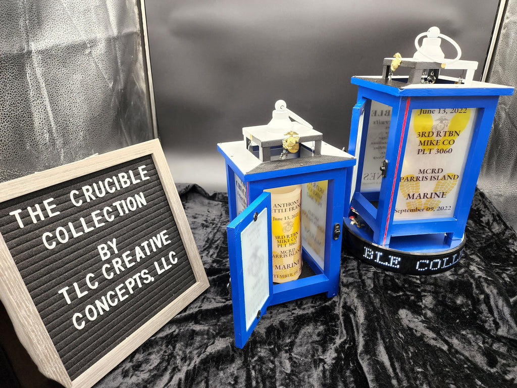 Dress Blues USMC Crucible Lantern | Bootcamp Keepsake