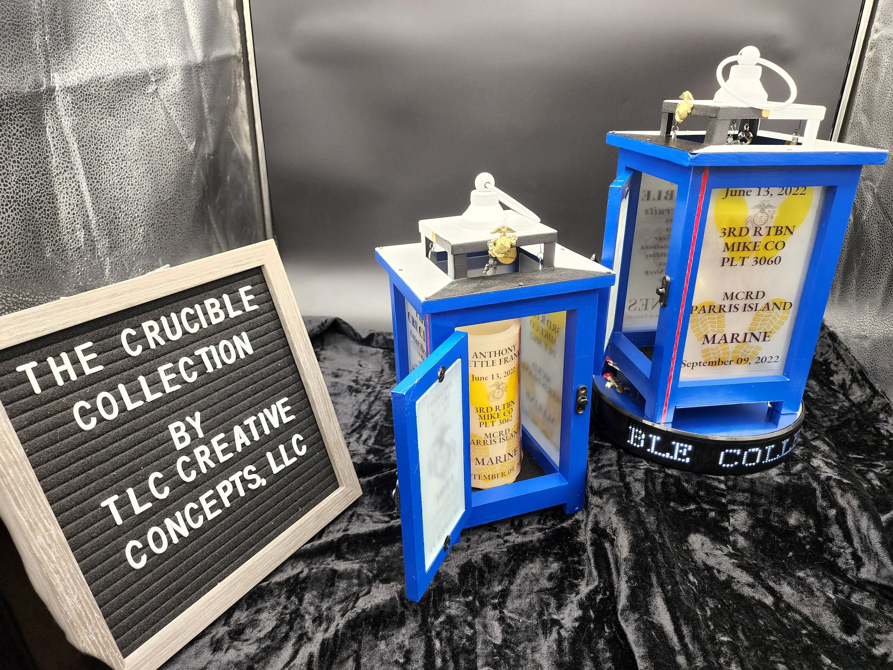 Dress Blues USMC Crucible Lantern | Bootcamp Keepsake