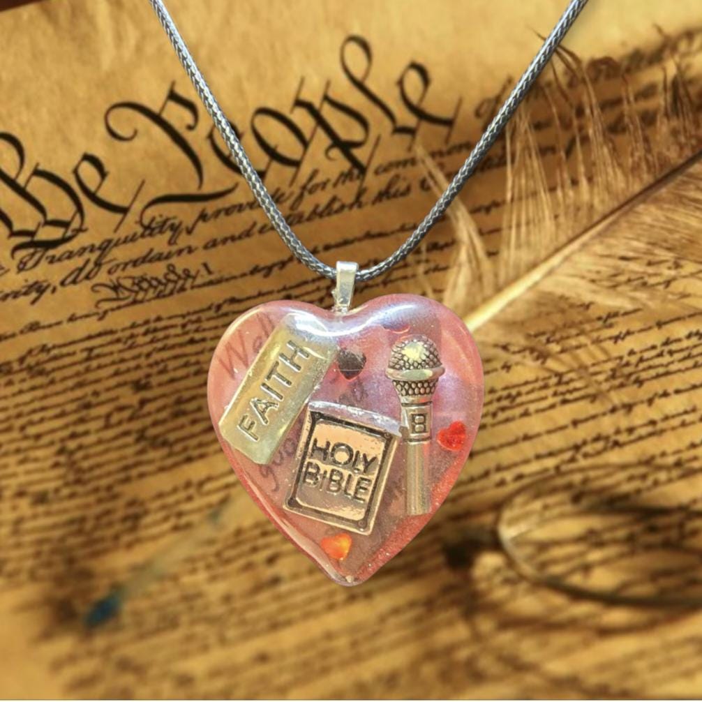 Charlie Kirk Faith Pendant | Handcrafted Christian Jewelry with Cross Charm