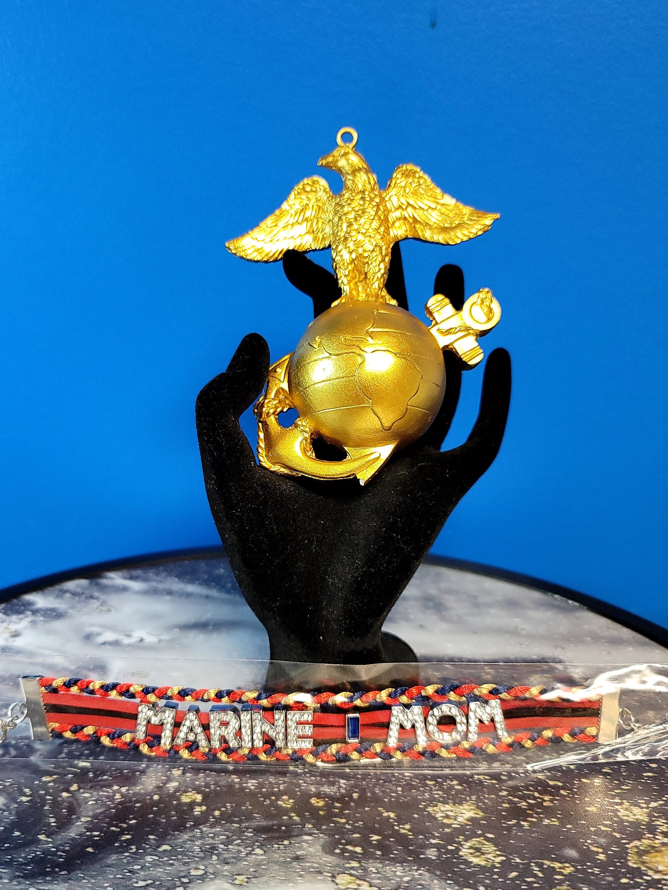 Marine Mom Bracelet | Handcrafted for Bootcamp Graduation | USMC Jewelry