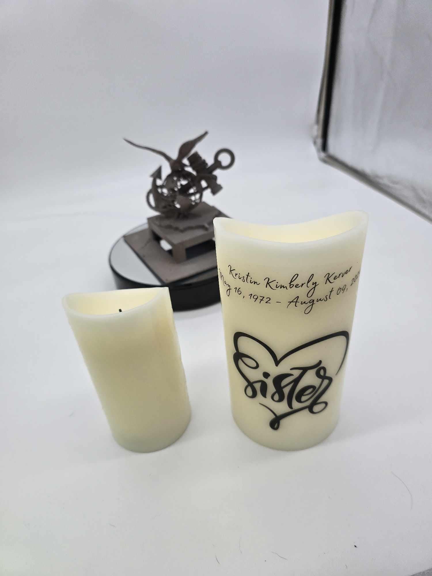 Personalized LED Crucible Candle | USMC Bootcamp Gift | Veteran-Made